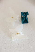 Hazel Blues® |  Pearl Butterfly Claw Clip in Ivory