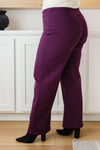 Hazel Blues® |  Petunia High Rise Wide Leg Jeans in Plum