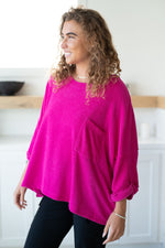 Hazel Blues® |  Pink Thoughts Chenille Blouse