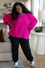 Hazel Blues® |  Pink Thoughts Chenille Blouse