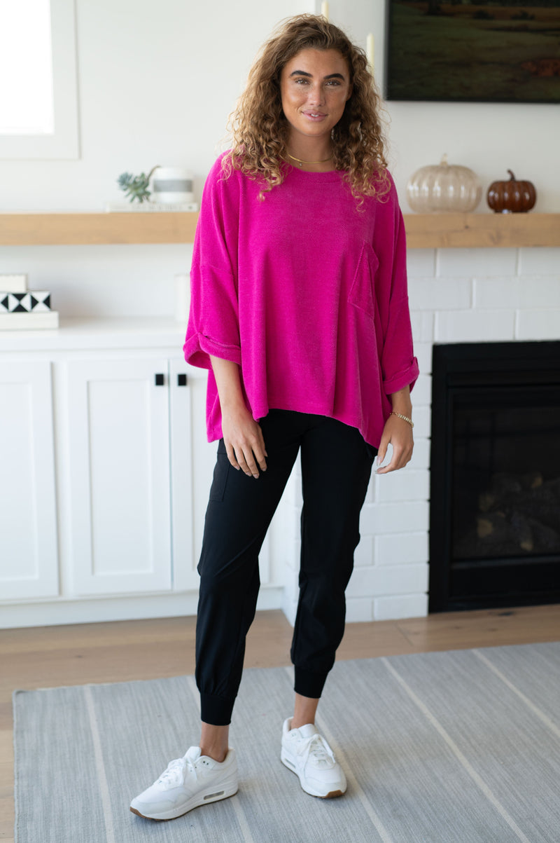 Hazel Blues® |  Pink Thoughts Chenille Blouse