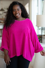 Hazel Blues® |  Pink Thoughts Chenille Blouse