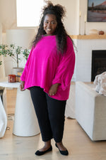 Hazel Blues® |  Pink Thoughts Chenille Blouse