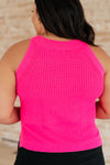Hazel Blues® |  Previous Engagement Halter Neck Sweater Tank in Pink