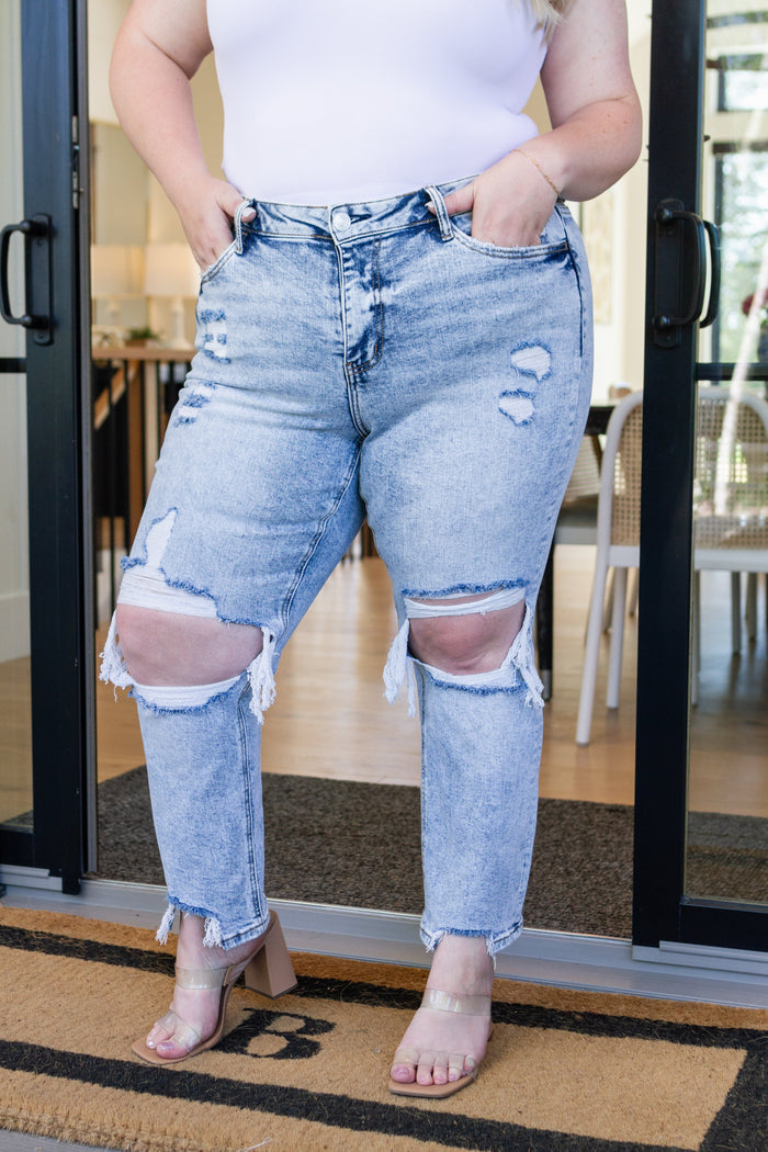 Hazel Blues® |  Rizzo High Rise Crop Straight Jeans