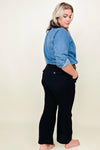 Hazel Blues® |  Cotton Bleu Cotton Gauze Back Pocket Detailed Pants