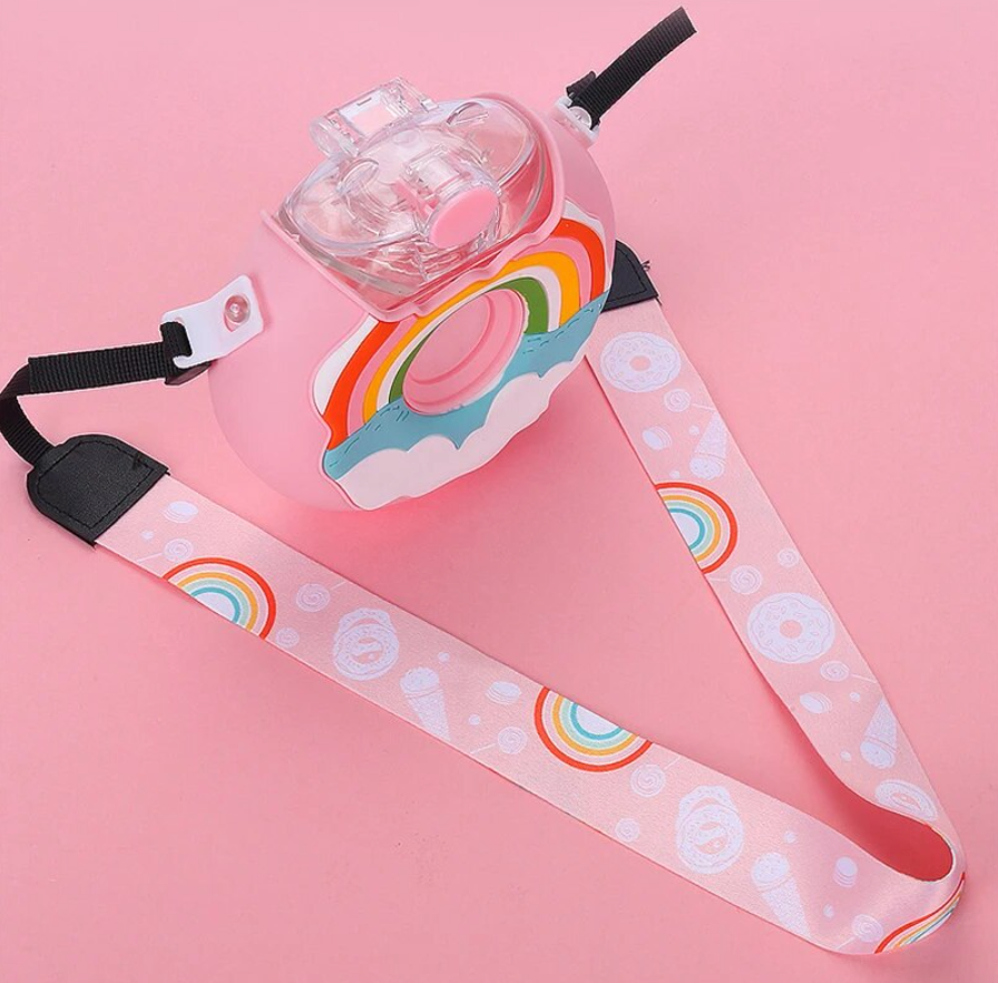 Hazel Blues® |  PREORDER: Portable Rainbow Donut Water Bottle