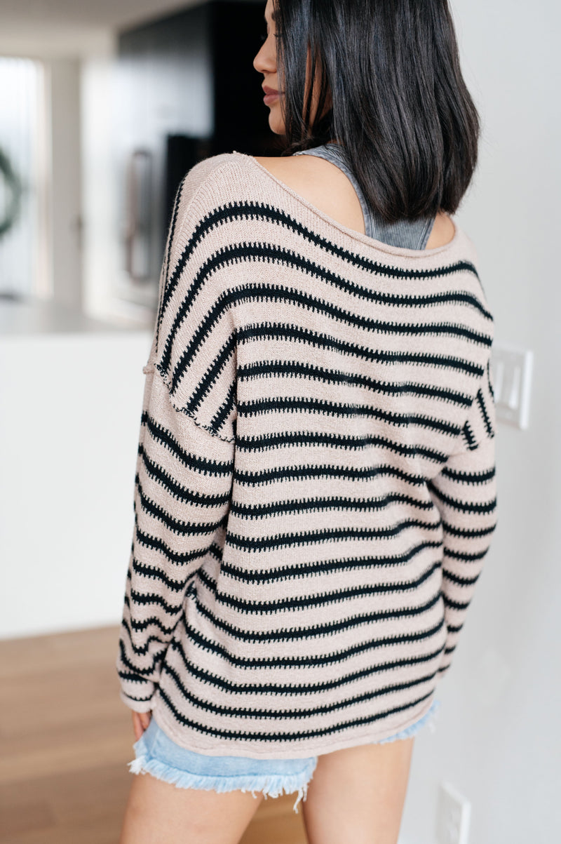 Hazel Blues® |  Self Assured Striped Sweater