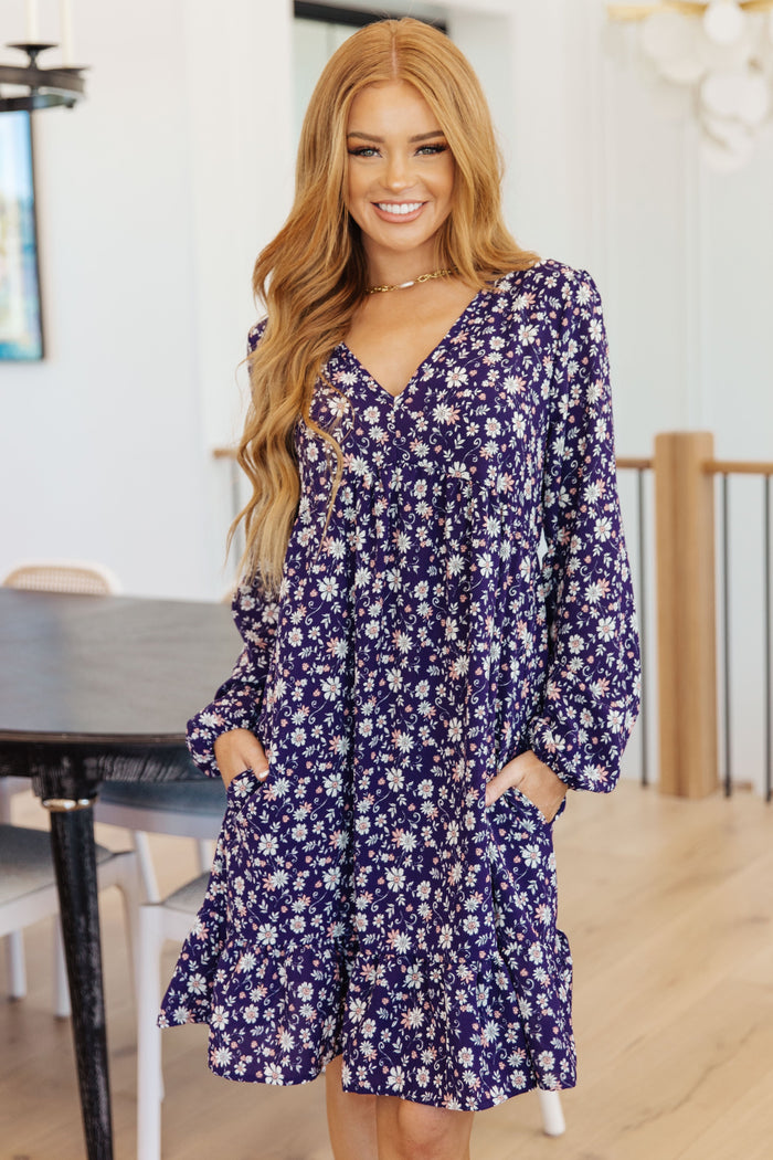 Hazel Blues® |  Since You’ve Been Gone Floral V-Neck Dress