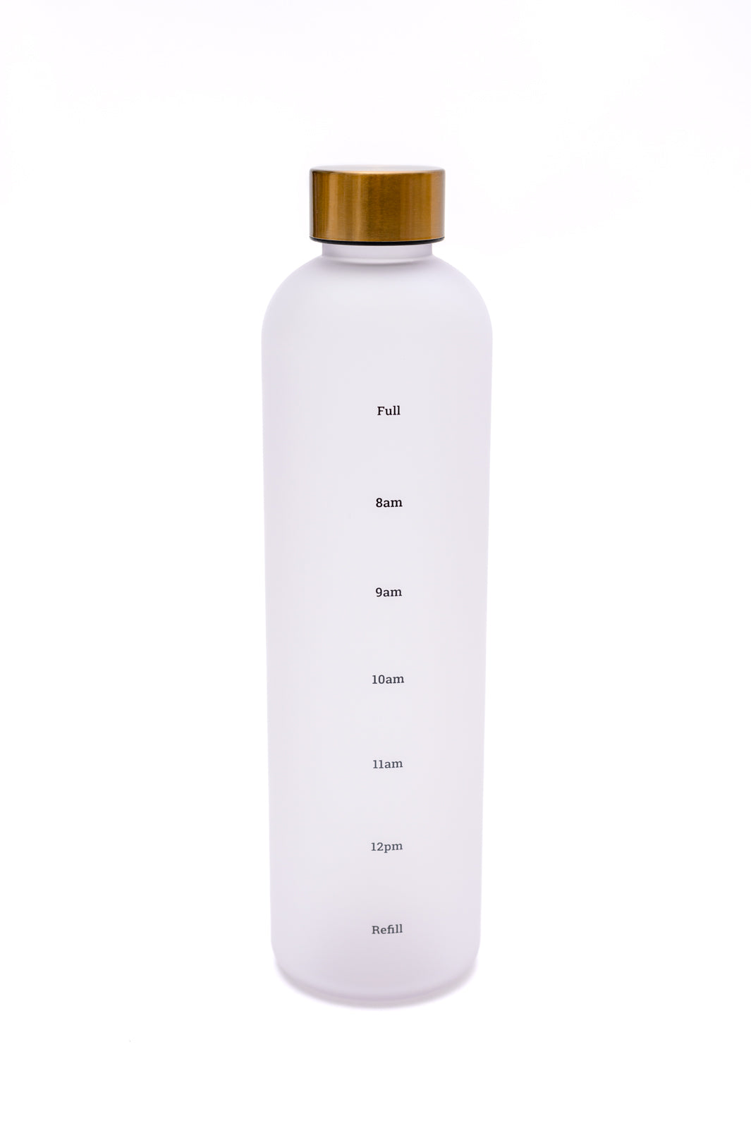 Hazel Blues® |  Sippin' Pretty 32 oz Translucent Water Bottle in White & Gold