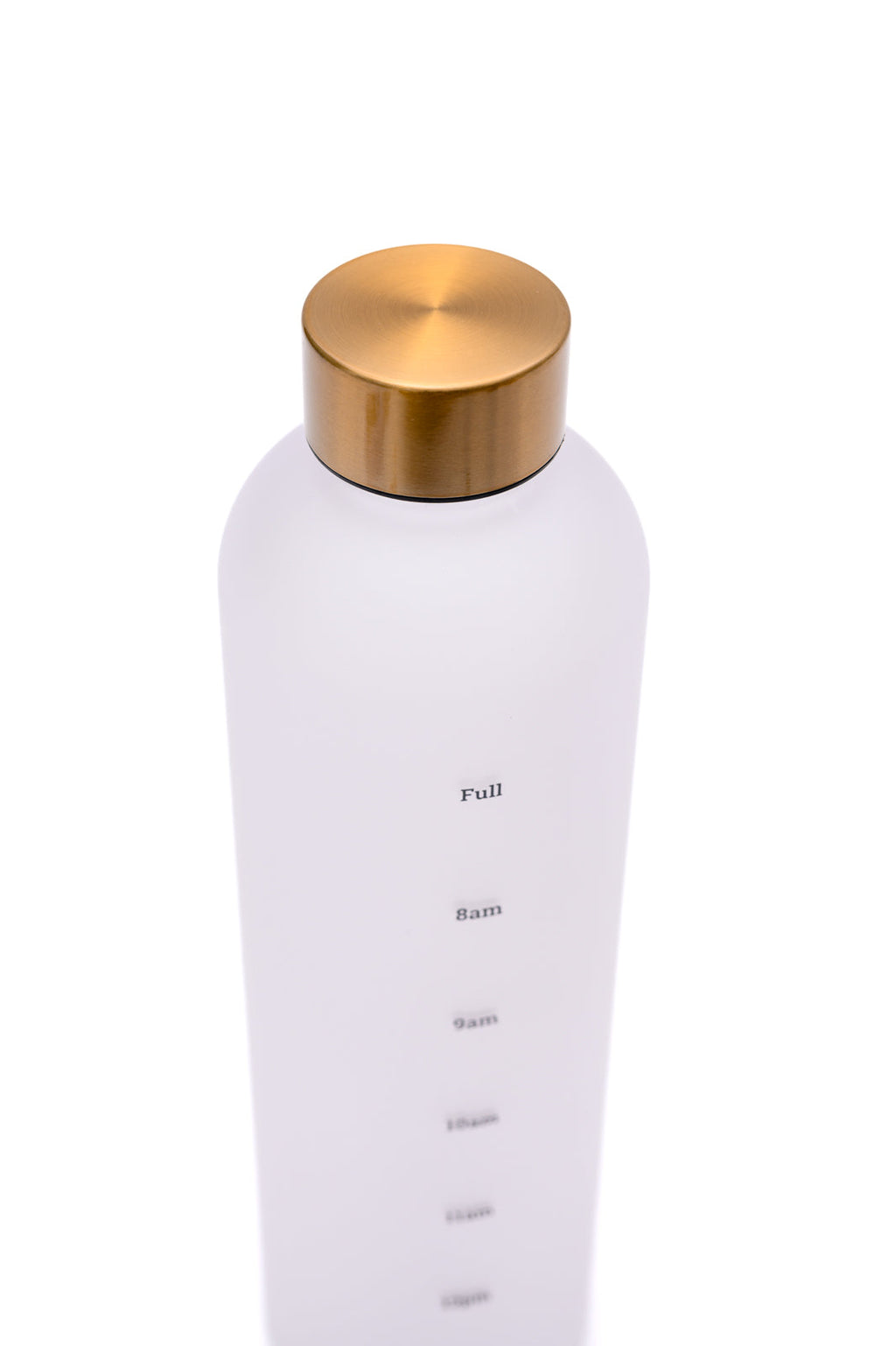 Hazel Blues® |  Sippin' Pretty 32 oz Translucent Water Bottle in White & Gold