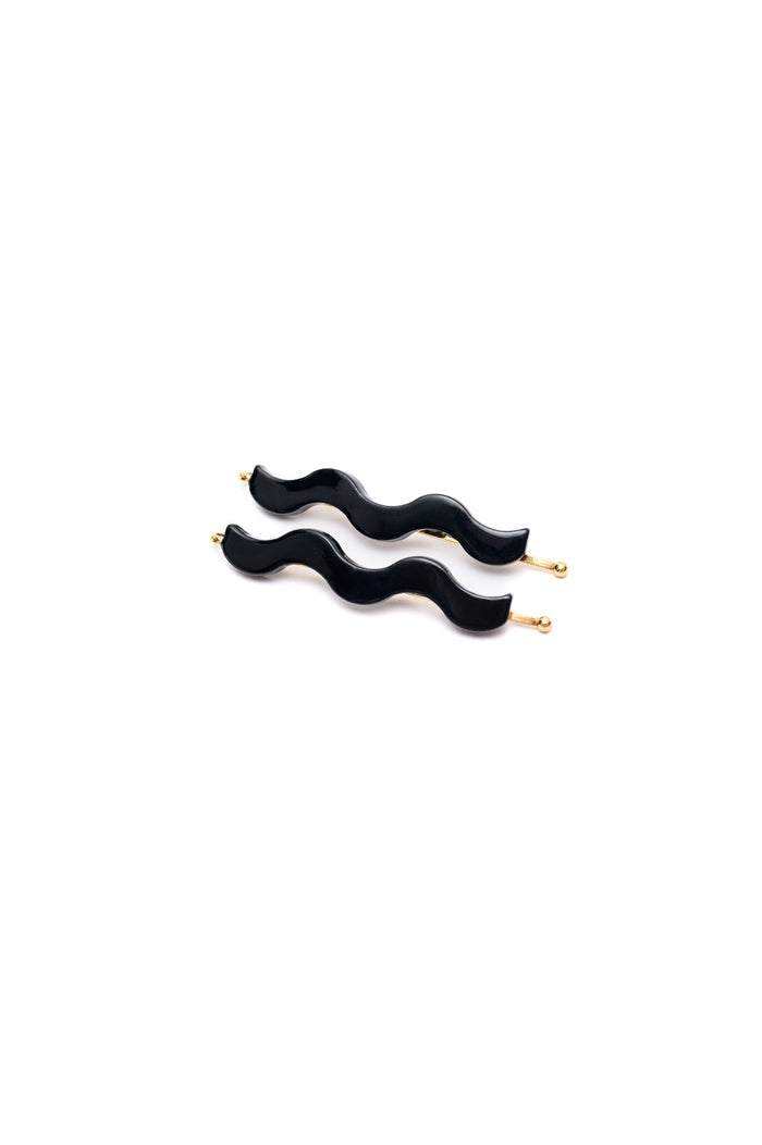 Hazel Blues® |  Sleek Waves Hair Clip in Black