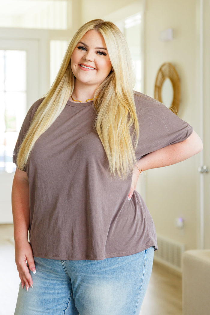 Hazel Blues® |  So Good Relaxed Fit Top in Mocha