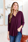 Hazel Blues® |  So Outstanding Top in Dark Magenta