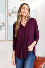 Hazel Blues® |  So Outstanding Top in Dark Magenta