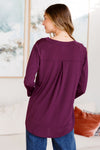 Hazel Blues® |  So Outstanding Top in Dark Magenta