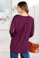 Hazel Blues® |  So Outstanding Top in Dark Magenta