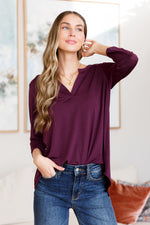 Hazel Blues® |  So Outstanding Top in Dark Magenta