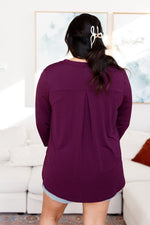 Hazel Blues® |  So Outstanding Top in Dark Magenta