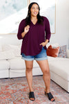Hazel Blues® |  So Outstanding Top in Dark Magenta