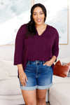 Hazel Blues® |  So Outstanding Top in Dark Magenta