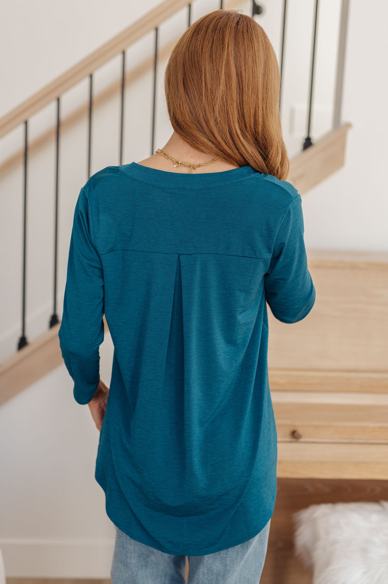 Hazel Blues® |  So Outstanding Top in Teal