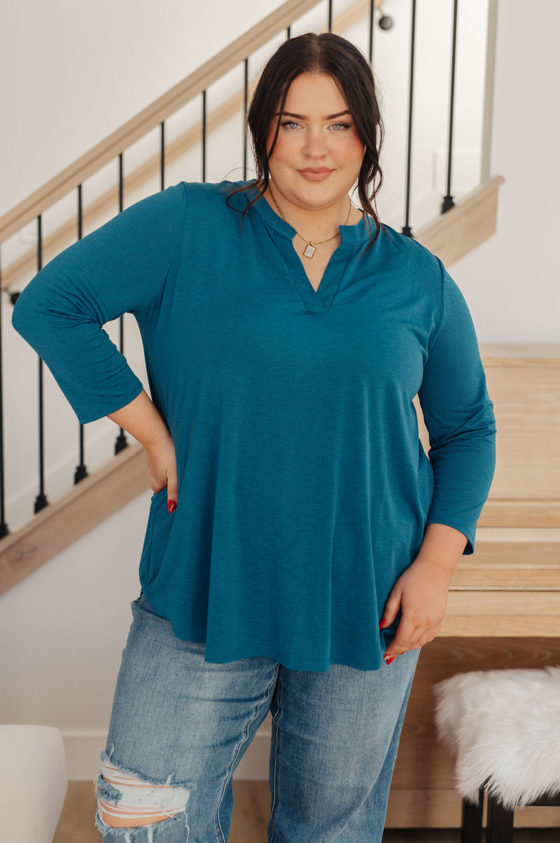 Hazel Blues® |  So Outstanding Top in Teal