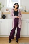 Hazel Blues® |  Petunia High Rise Wide Leg Jeans in Plum