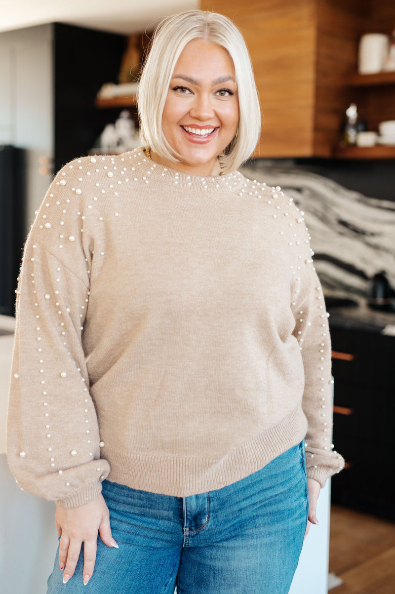 Hazel Blues® |  String Me Along Pearl Accent Sweater