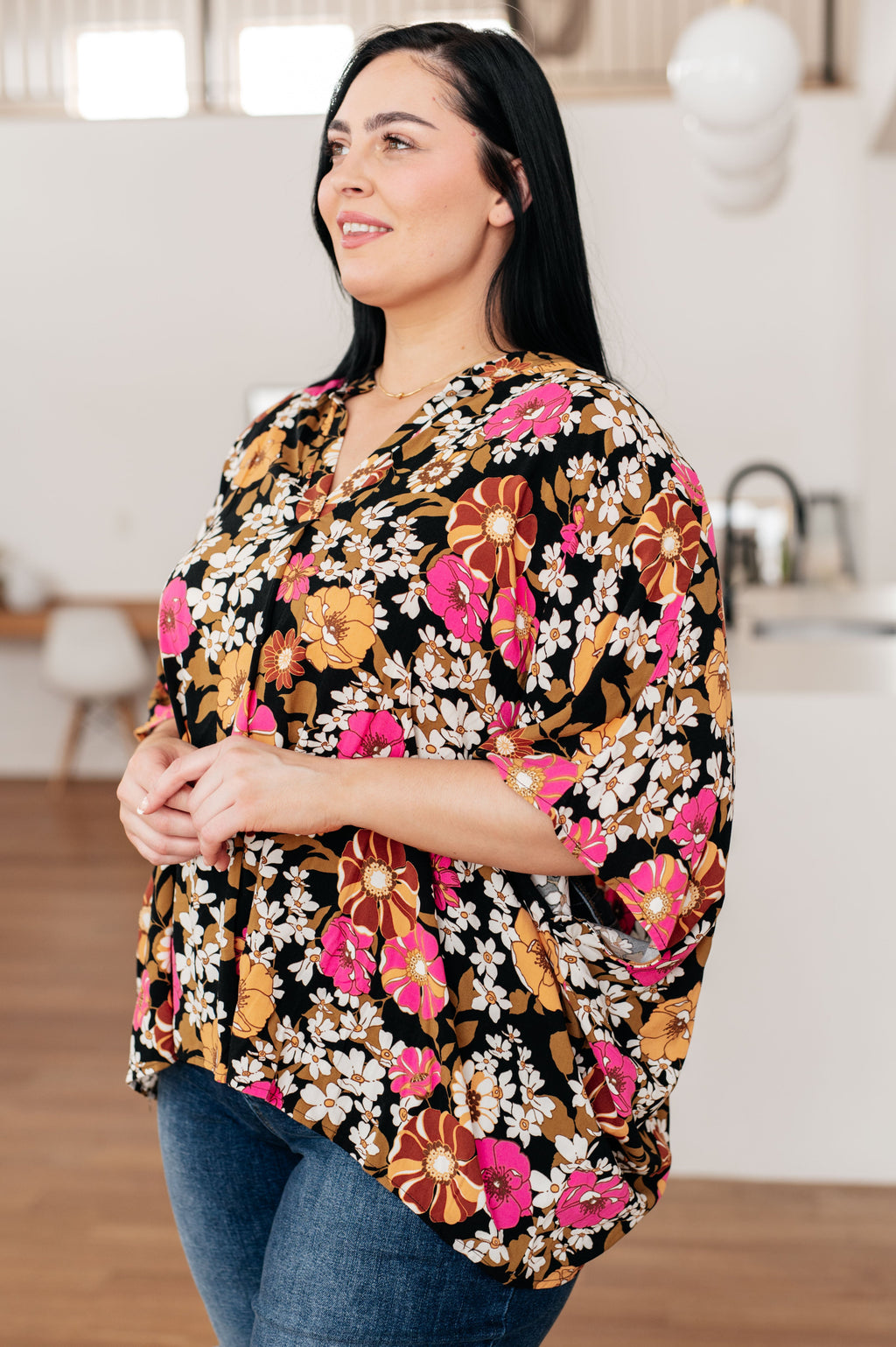 Hazel Blues® |  Take Another Chance Floral Print Top