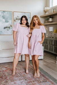 Hazel Blues® | The Moment Checkered Babydoll Dress - Hazel Blues®