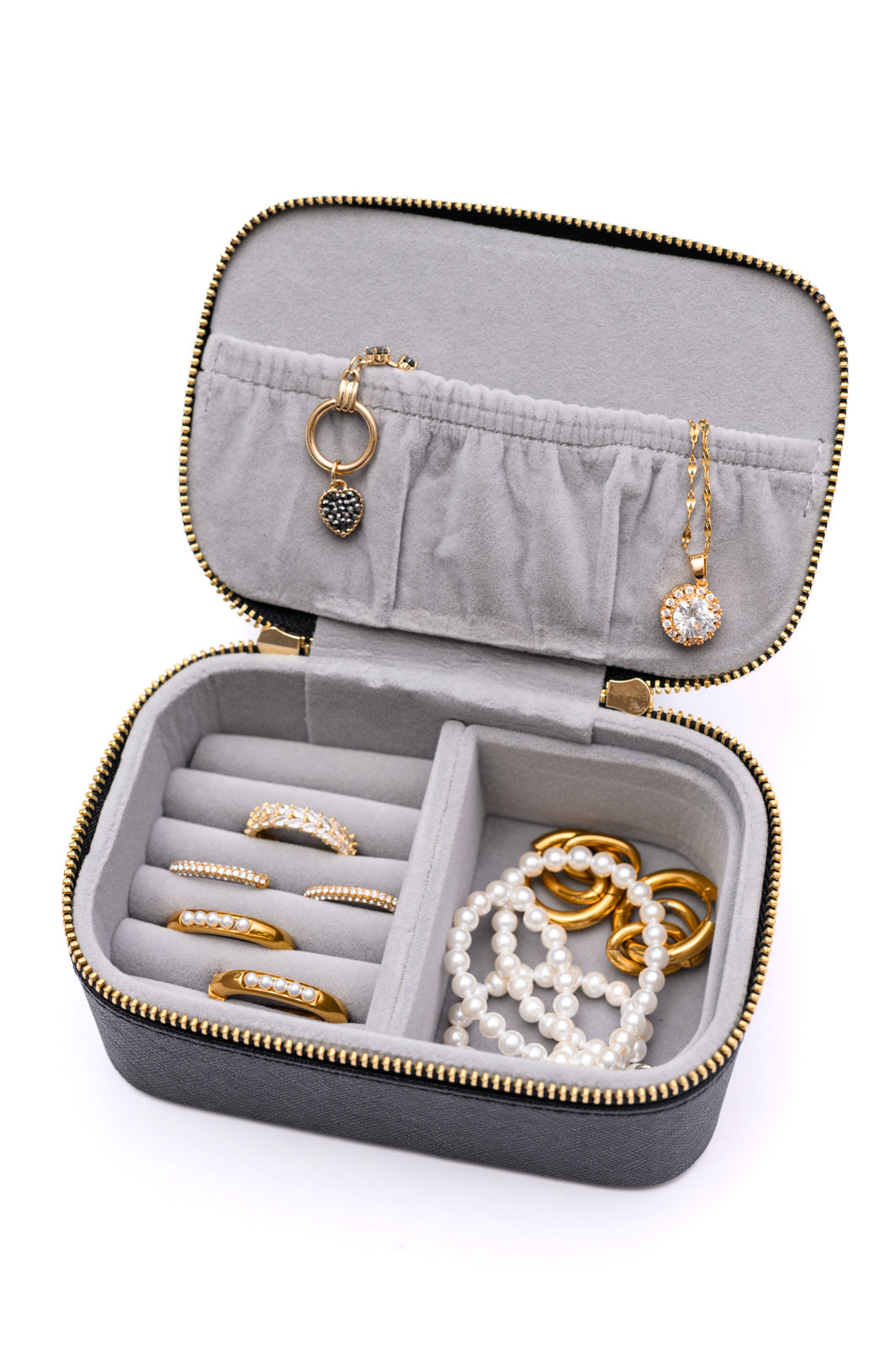 Hazel Blues® |  Travel Jewelry Case in Black