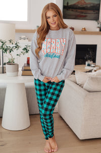 Hazel Blues® |  Merry Christmas Sweatshirt in Grey