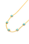 Hazel Blues® |  Turquoise Squares Necklace