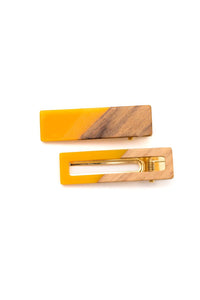 Hazel Blues® | Two Tone Hair Clip Set in Yellow - Hazel Blues®