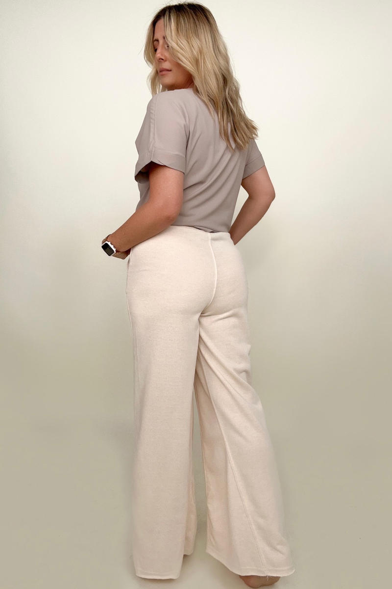 Hazel Blues®  Mineral Washed Drawstring Retro Wide Leg Pants