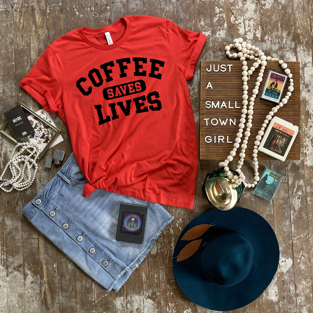 Hazel Blues® |  Coffee Saves Lives Graphic Tee