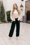 Hazel Blues® |  Velvet Elvis Wide Leg Velvet Pants