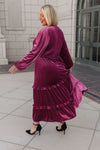 Hazel Blues® |  Velvet Flamenco Maxi Dress