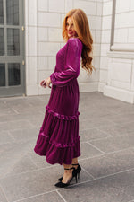 Hazel Blues® |  Velvet Flamenco Maxi Dress