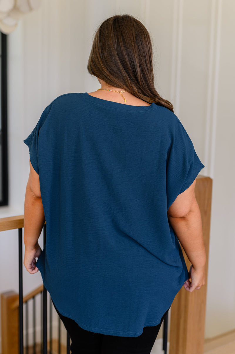 Hazel Blues® |  Very Much Needed V-Neck Top in Teal