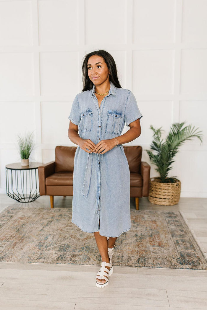 Hazel Blues® | Wait For It Denim Shirtdress - Hazel Blues®