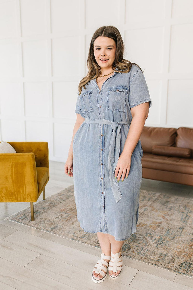 Hazel Blues® | Wait For It Denim Shirtdress - Hazel Blues®