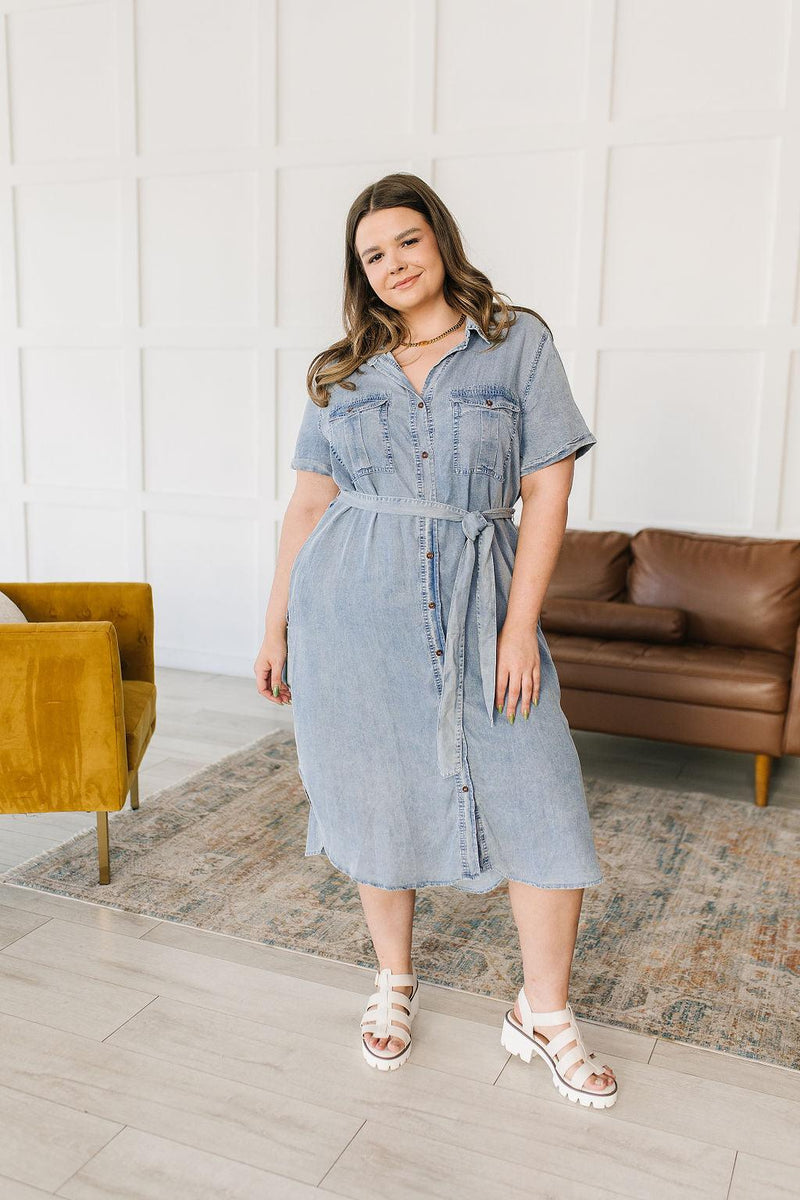 Hazel Blues® | Wait For It Denim Shirtdress - Hazel Blues®