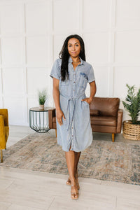 Hazel Blues® | Wait For It Denim Shirtdress - Hazel Blues®