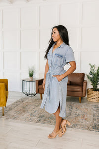 Hazel Blues® | Wait For It Denim Shirtdress - Hazel Blues®