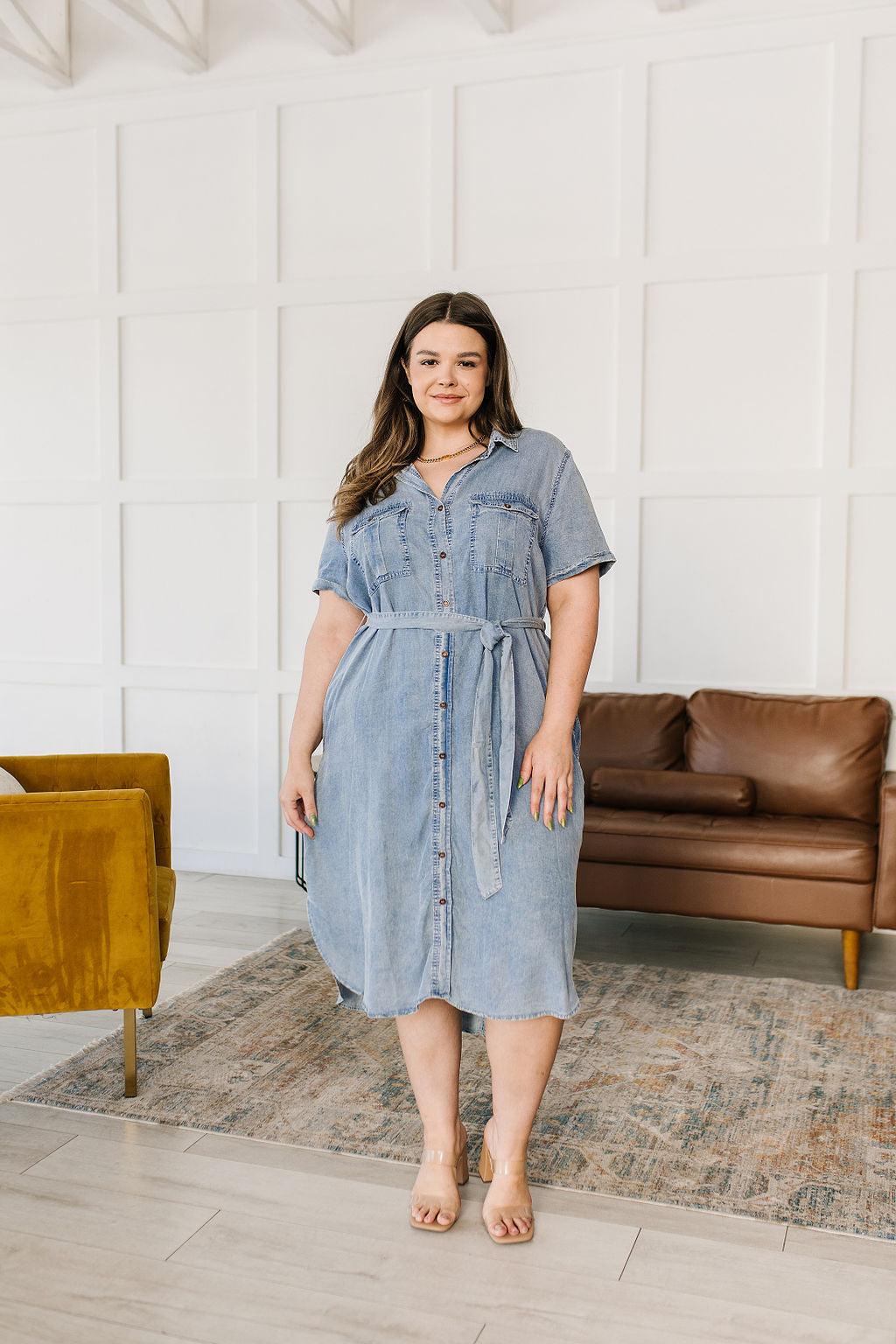 Hazel Blues® | Wait For It Denim Shirtdress - Hazel Blues®