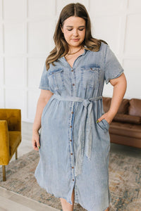 Hazel Blues® | Wait For It Denim Shirtdress - Hazel Blues®