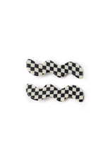 Hazel Blues® | Wavy Clip Set in Checkered Black - Hazel Blues®