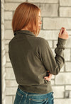 Hazel Blues® |  Where Are You Zip Up Jacket in Olive